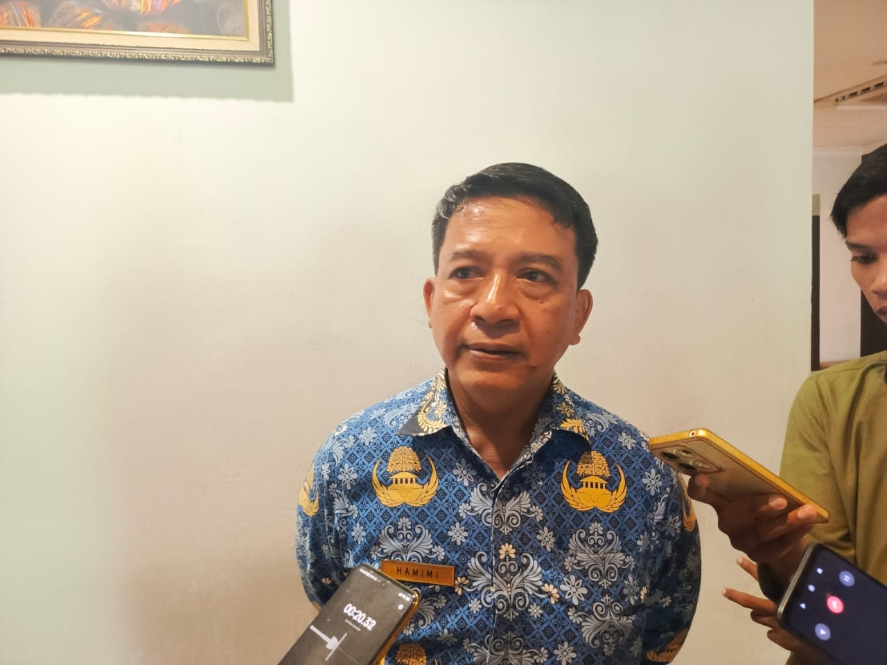 Kepala Bidang Pengembangan Sumber Daya Manusia (SDM) pada BKPSDM Kabupaten Serang Muhamad Hamimi saat diwawancarai wartawan di sela pelatihan manajemen risiko eksekutif l Dok. Dwi MY-BNC