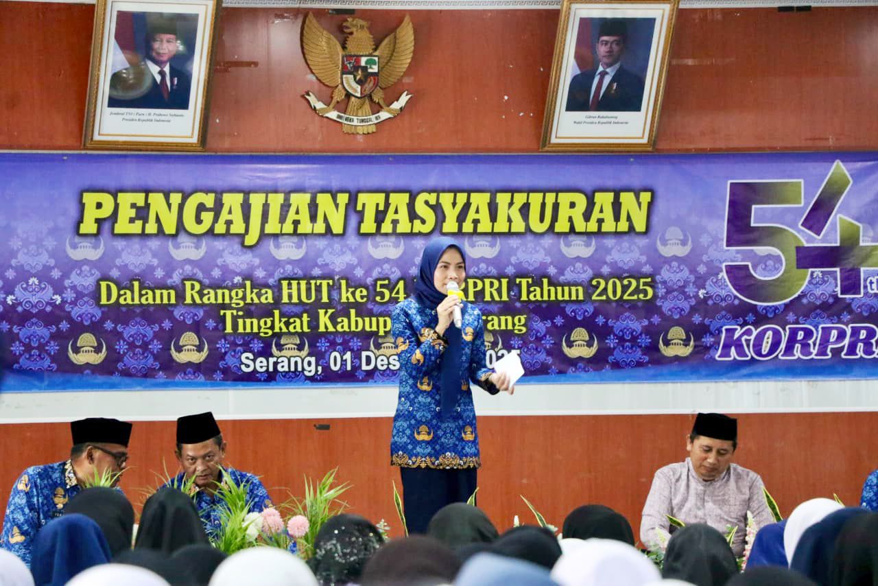 Tasyakuran Hari Ulang Tahun ke-54 Korpri tingkat Kabupaten Serang, yang berlangsung di Aula Tb. Suwandi l Dok. Istimewa