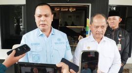 Wabup Serang Najib Hamas usai mengunjungi Walikota Serang Budi Rustandi di Puspemkot Serang, Jumat 30 Januari 2026.