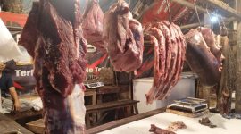 Penampakan lapak milik Epoy, pedagang daging sapi di Pasar Induk Rau, Kota Serang, pasca dua hari mogok jualan I Dok. Roy-BNC