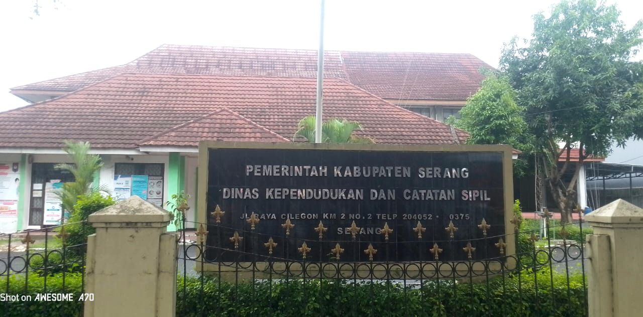Kantor Disdukcapil Kabupaten Serang yang berlokasi di Jalan Raya Cilegon KM 2 Kota Serang I Dok. Roy-BNC