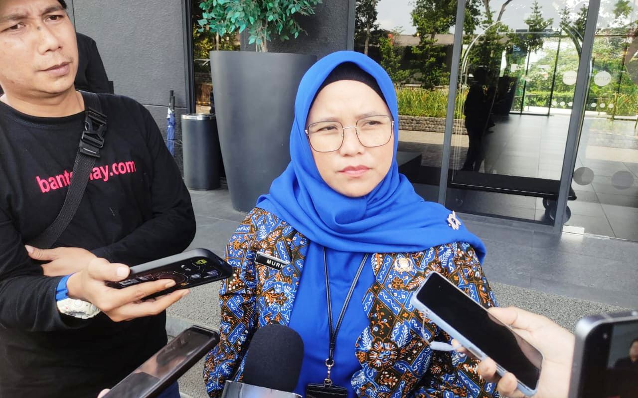 Plt Kepala BKPSDM Kota Serang, Murni, saat diwawancarai perihal Launching Implementasi Manajemen Talenta I Dok. Roy-BNC