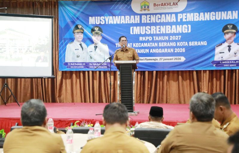 Sekretaris Daerah (Sekda) Kota Serang, Nanang Saefudin, dalam acara Musrenbang RKPD tahun 2027 tingkat Kecamatan Serang I Dok. Roy-BNC 
