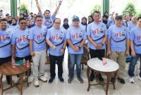 Wakil Walikota Tangsel Pilar Saga Ichsan saat menghadiri acara senam bersama yang diselenggarakan menyambut HPN di Tandon Ciater, Kecamatan Serpong l Dok. Istimewa