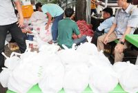 Penampakan paket sembako murah bersubsidi di halaman Kantor Kecamatan Cipocok Jaya, Kota Serang I Dok. Roy-BNC