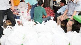 Penampakan paket sembako murah bersubsidi di halaman Kantor Kecamatan Cipocok Jaya, Kota Serang I Dok. Roy-BNC