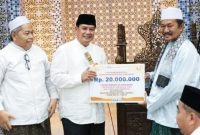 Bupati Tangerang Mochamad Maesyal Rasyid saat Pelaksanaan Tarling di Masjid Jami Al-Mubarok, Desa Kadu, Kecamatan Curug l Dok. Istimewa