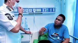 Tangkapan layar Walikota Serang, Budi Rustandi, saat menjenguk petugas jaga lintasan di RSUD Provinsi Banten, usai digigit ular I Dok Roy-BNC