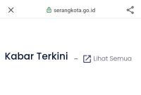 Tangkapan layar website serangkota.go.id yang sedang mengalami crash I Dok. Roy-BNC