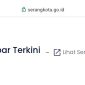 Tangkapan layar website serangkota.go.id yang sedang mengalami crash I Dok. Roy-BNC