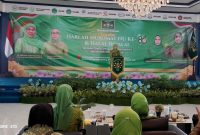 Ketua Umum Dewan Pembina PP Muslimat NU, Khofifah Indar Parawansa, saat sambutan dalam acara puncak Harlah ke-80 Muslimat NU di Ponpes Bai Mahdi Sholeh Ma'mun, Kabupaten Serang I Dok. Roy-BNC