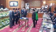 Suasana pelantikan dan pengambilan sumpah janji jabatan, Ahmad Yamin, anggota baru hasil PAW DPRD Kabupaten Serang sisa masa periode 2024-2029 I Dok. Roy-BNC