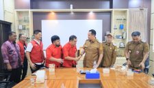 Jajaran DPC PDI Perjuangan Kota Serang saat melakukan audiensi dengan Walikota Serang Budi Rustandi di Puspemkot Serang I Dok. Istimewa