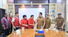 Jajaran DPC PDI Perjuangan Kota Serang saat melakukan audiensi dengan Walikota Serang Budi Rustandi di Puspemkot Serang I Dok. Istimewa