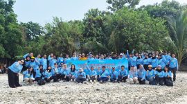 Foto bersama kegiatan penanaman pohon di Pulau Merak Kecil, Cilegon, Banten, Kamis, 16 Juni 2026 | Dok. Arise-BBC