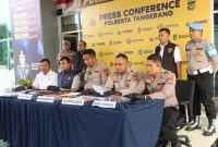 Kapolresta Tangerang Kombes Pol Andi Muhammad Indra Waspada Amirullah saat konferensi pers l Dok. Istimewa