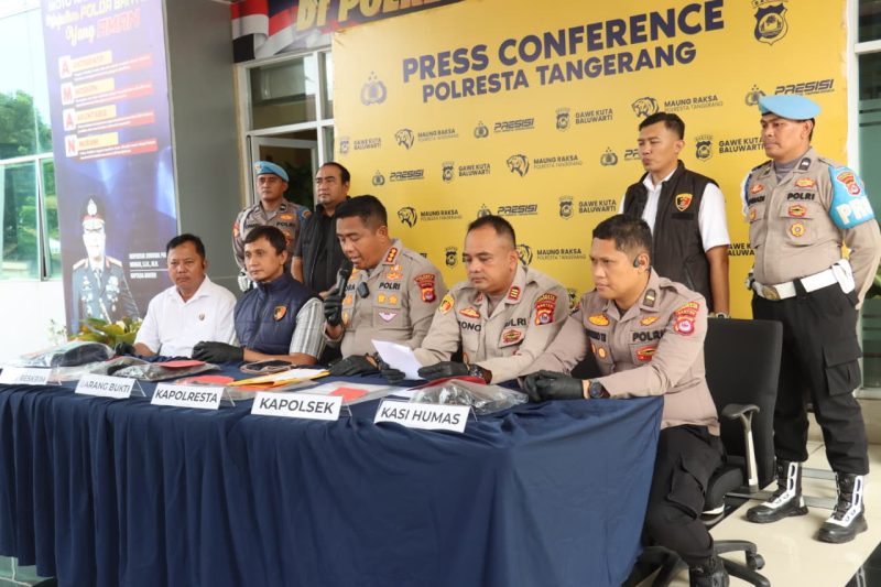 Kapolresta Tangerang Kombes Pol Andi Muhammad Indra Waspada Amirullah saat konferensi pers l Dok. Istimewa