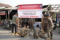 Satpol PP Kabupaten Tangerang tertibkan puluhan dan kios di kawasan eks tempat penampungan pasar sementara (TPPS) Pasar Cisoka l Dok. Istimewa